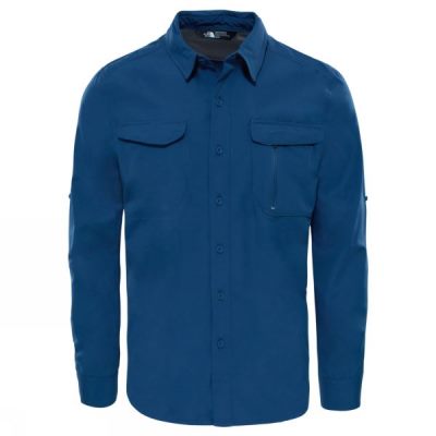 Camisa The North Face Sequoia Manga Larga Hombre - Azules - Chile ICU497250